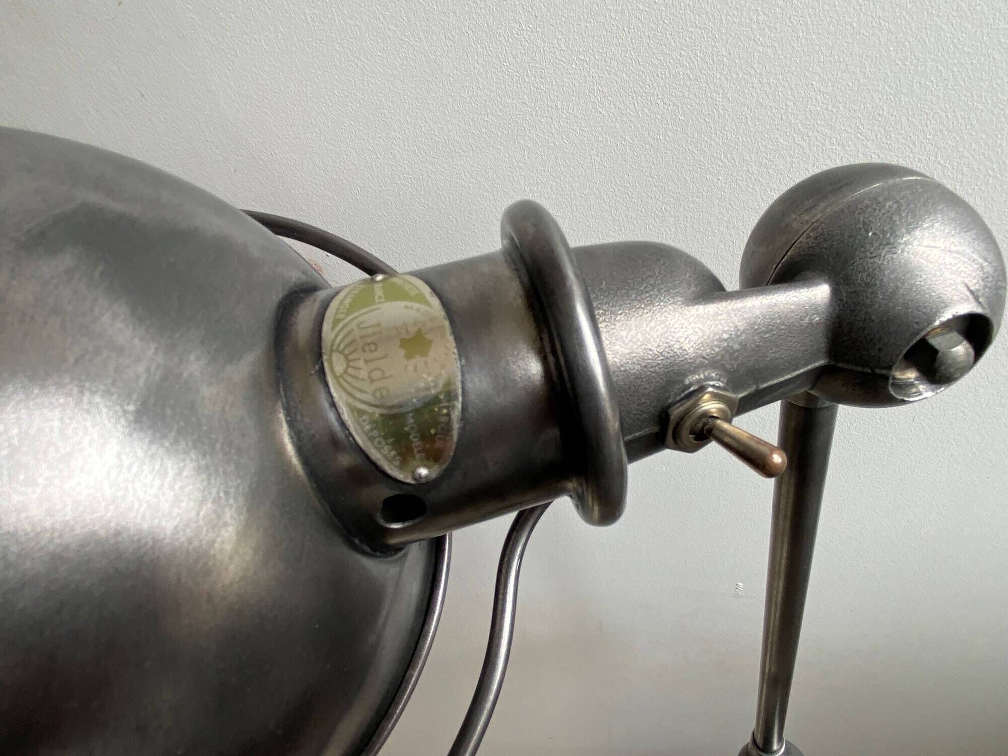 Jieldé 5-arm floor lamp, 40cm, graphite, industrial style, Jean Louis Domecq, 1950s vintage