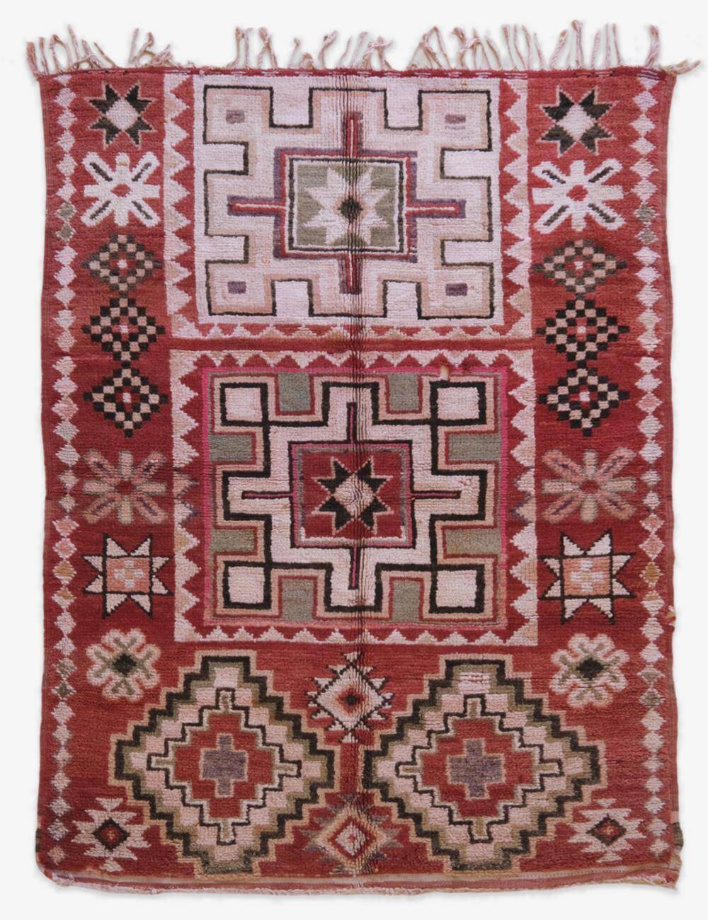 Antique Earth Red Rug - 225 x 162 cm