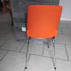 Chaise vintage grosfillex design rouge orangé