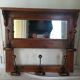 Old wood and brass coat rack