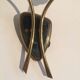 Pair of sconces opaline and brass 50s