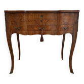 Coiffeuse ancienne avec miroir rabattable – style Louis XV