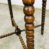 Antique wood carving table with 8 sides