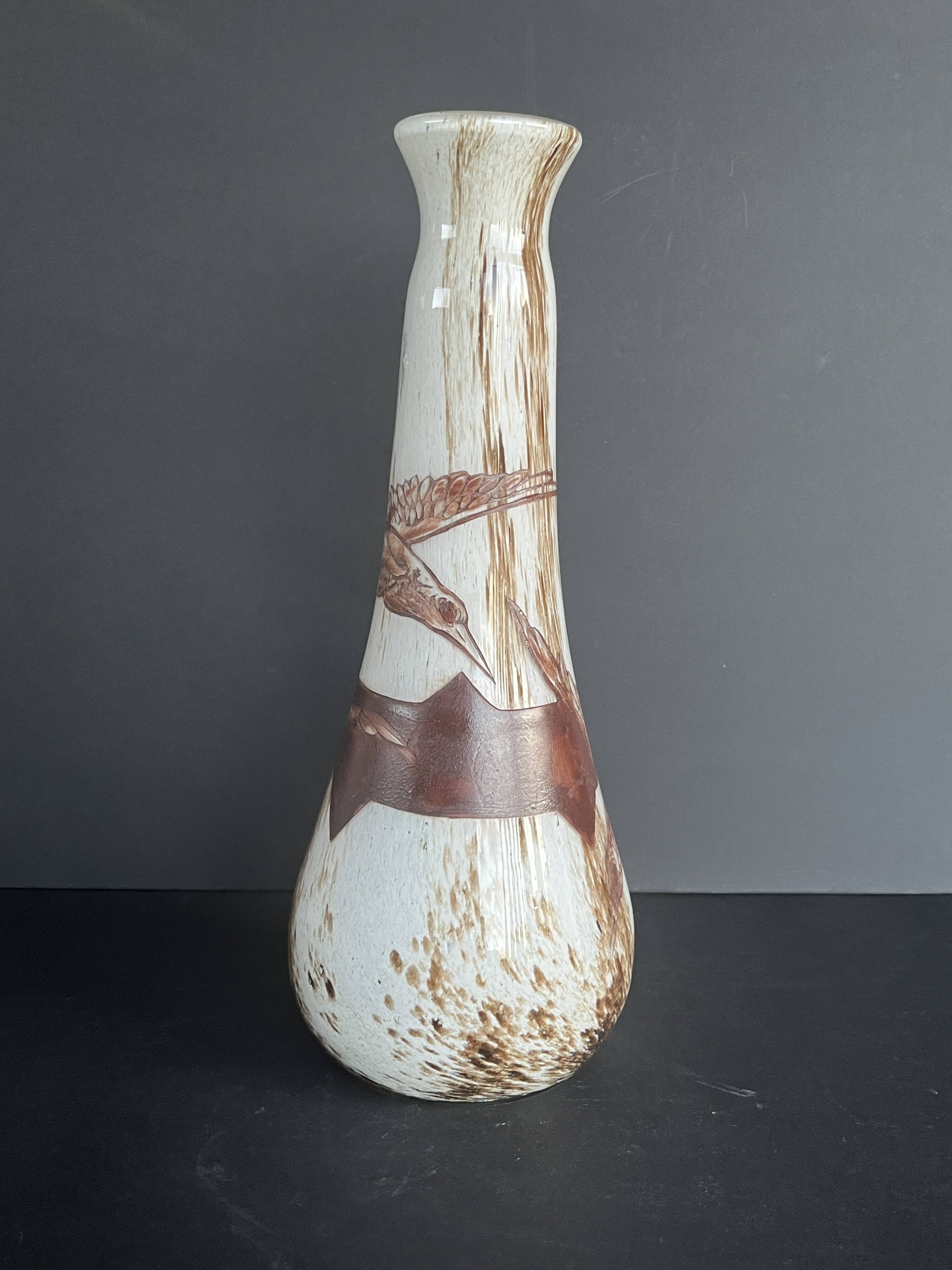 Rare large Legras vase, series 98000