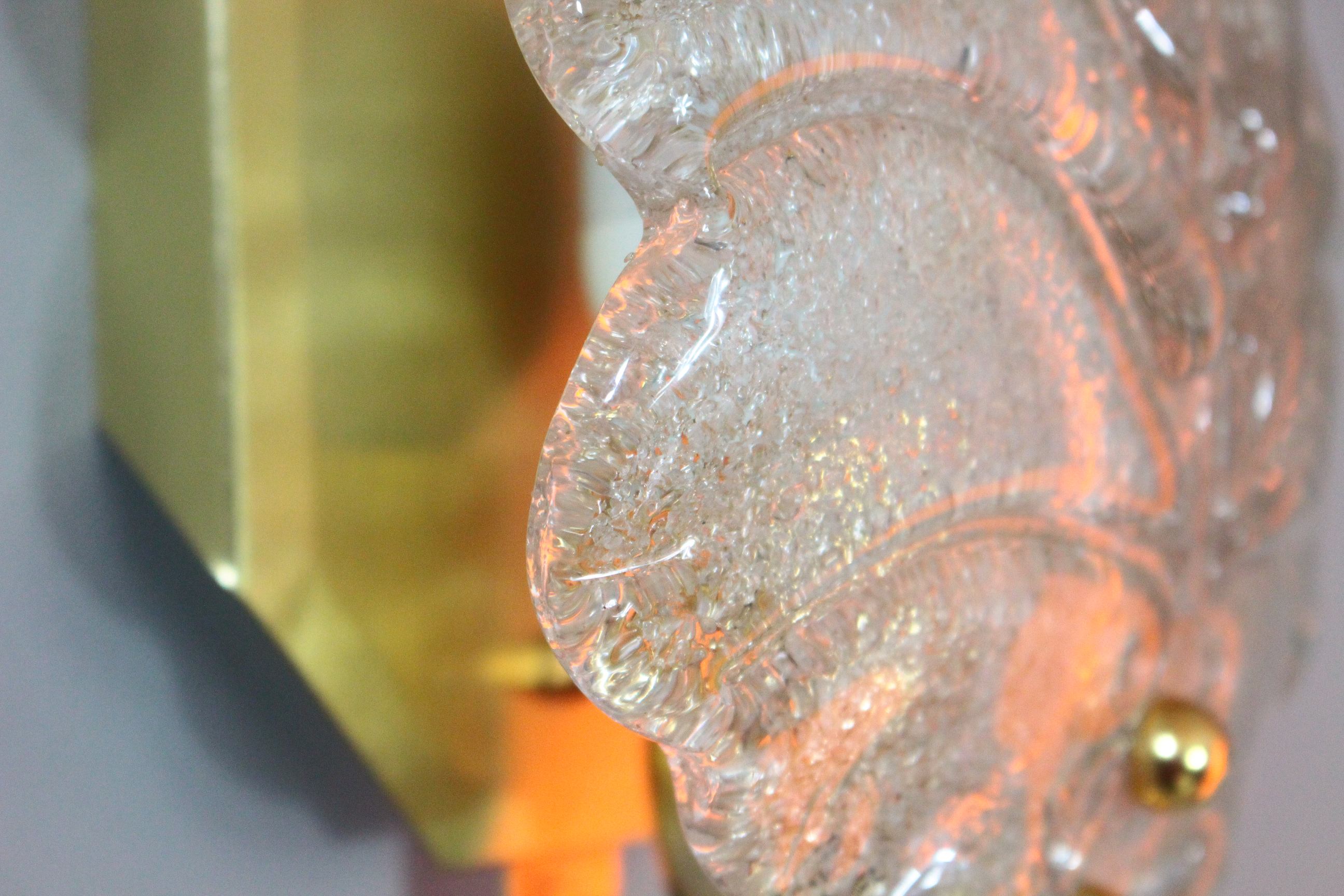 Glass wall lamp by Raf Sweden, 1970s