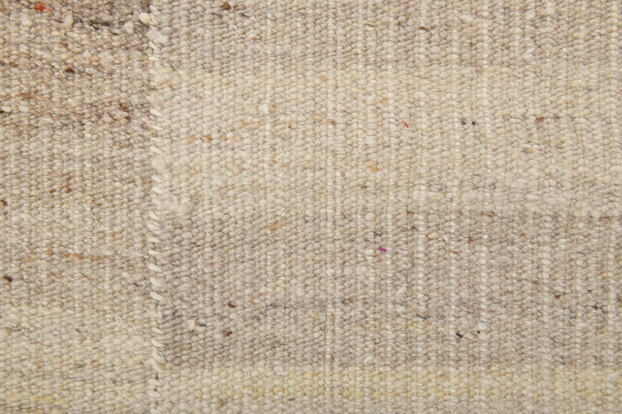 Striped Pattern Brown & Cream Vintage Kilim Rug, 220x300Cm