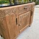 Renovated vintage Parisian art deco sideboard in solid oak and marble 1930