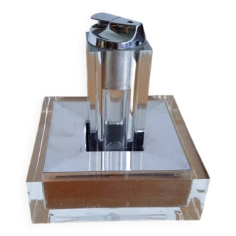 Briquet Guzzini vintage plexiglas et métal chromé – design Space Age