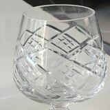 Lot of 6 x Cognac/Brandy glasses. Cut Bohemian crystal. Boho chic.