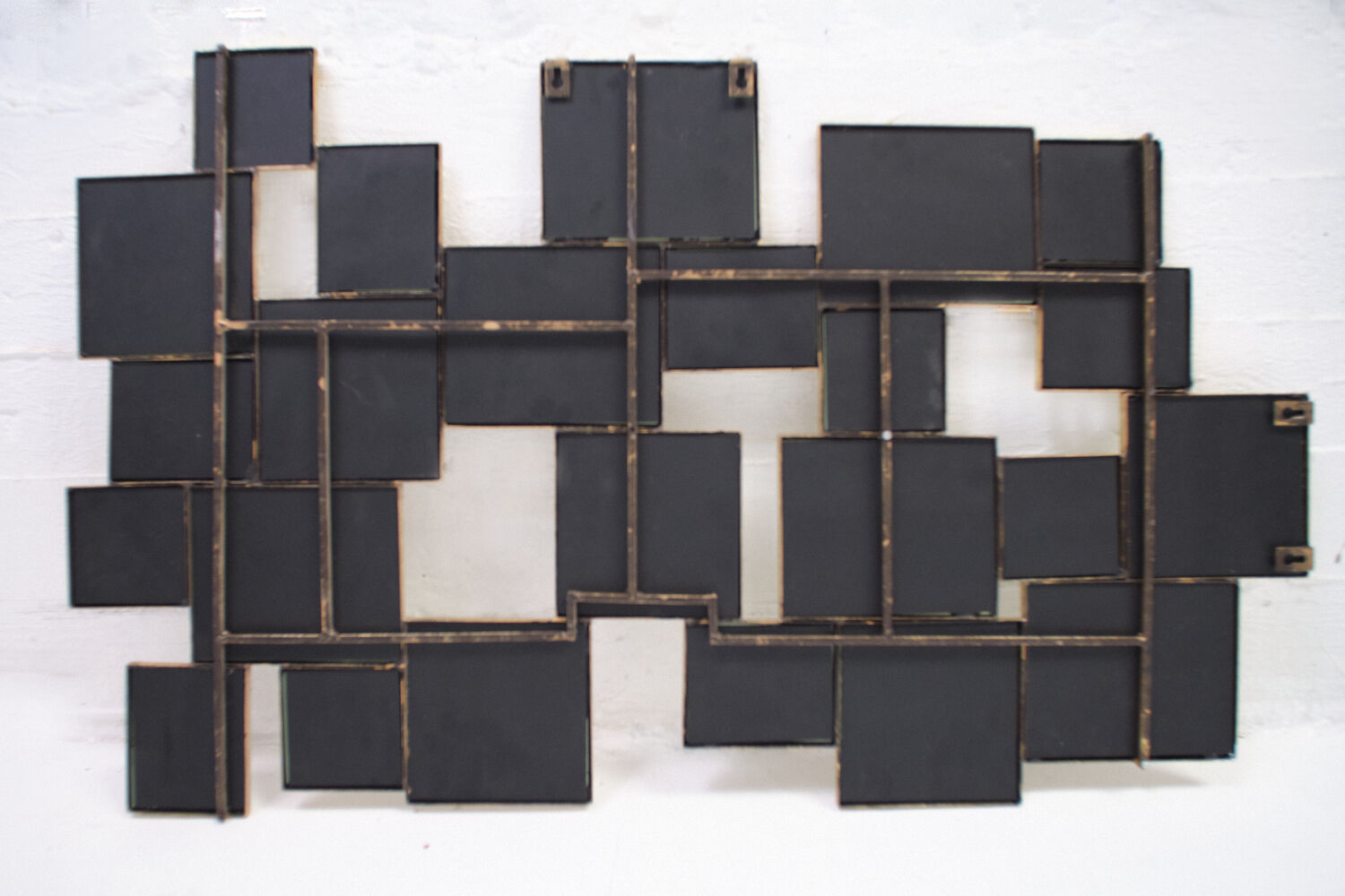 Mirror in gilded metal with leaf. in the taste of Marc du Plantier