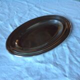 Plat ancien ovale en métal argenté