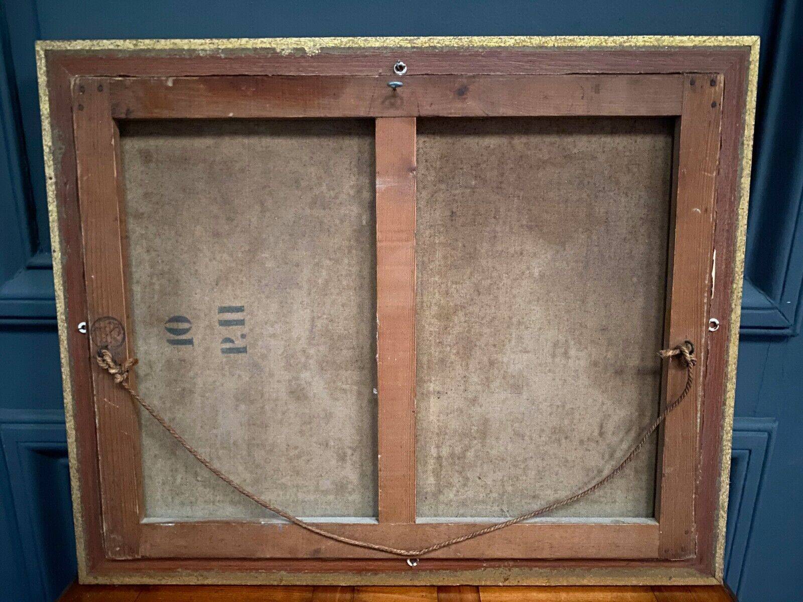 Oil on canvas forest landscape by L. Henry Barbizon early 20th century