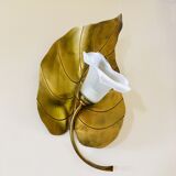 Two wall lamps golden foliage