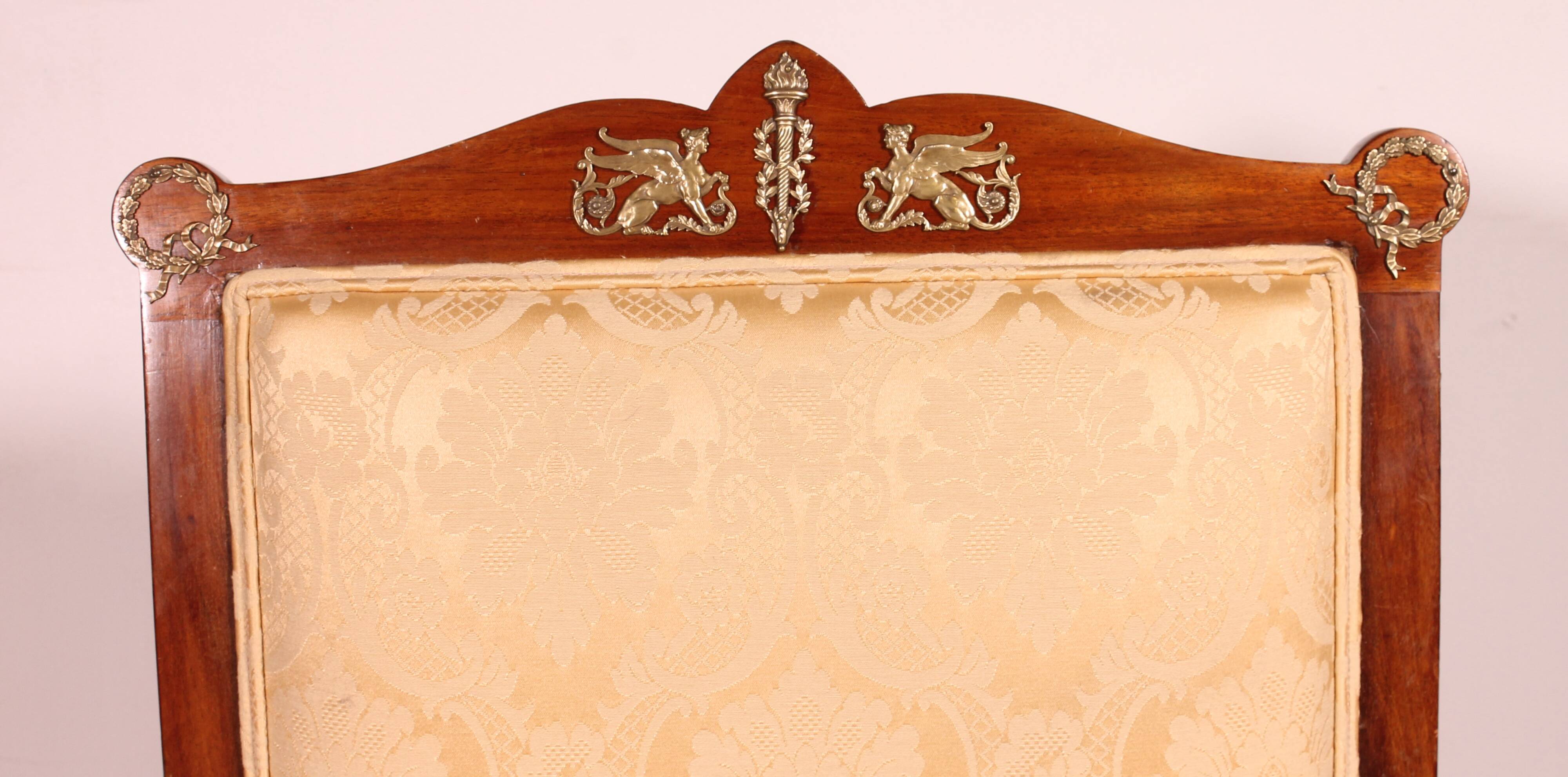 Mahogany Empire Style Armchair