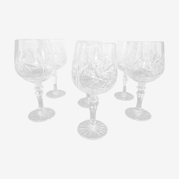 6 crystal glasses