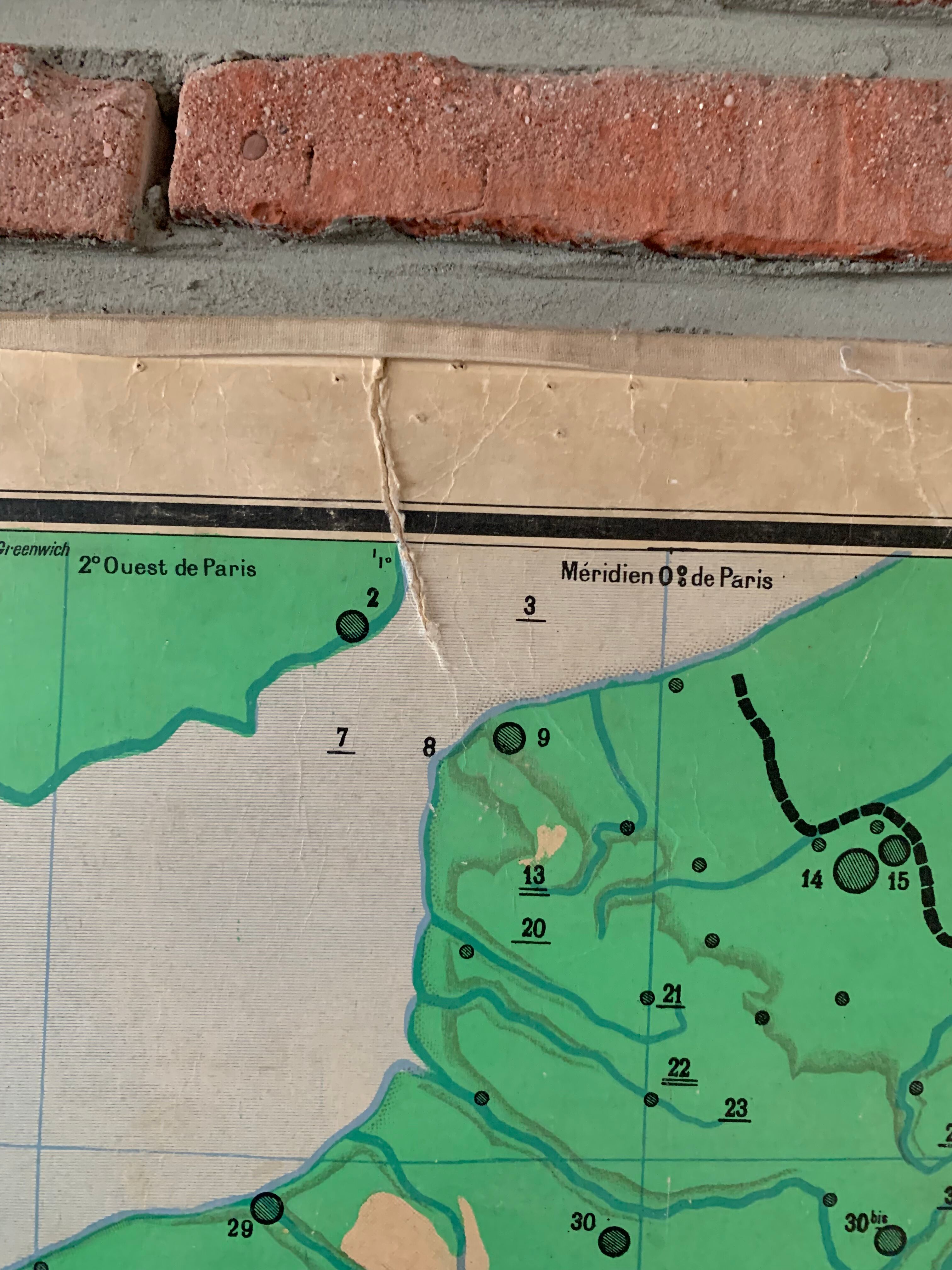 Map France reliefs du sol