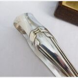 Silver metal sugar clamp in its case