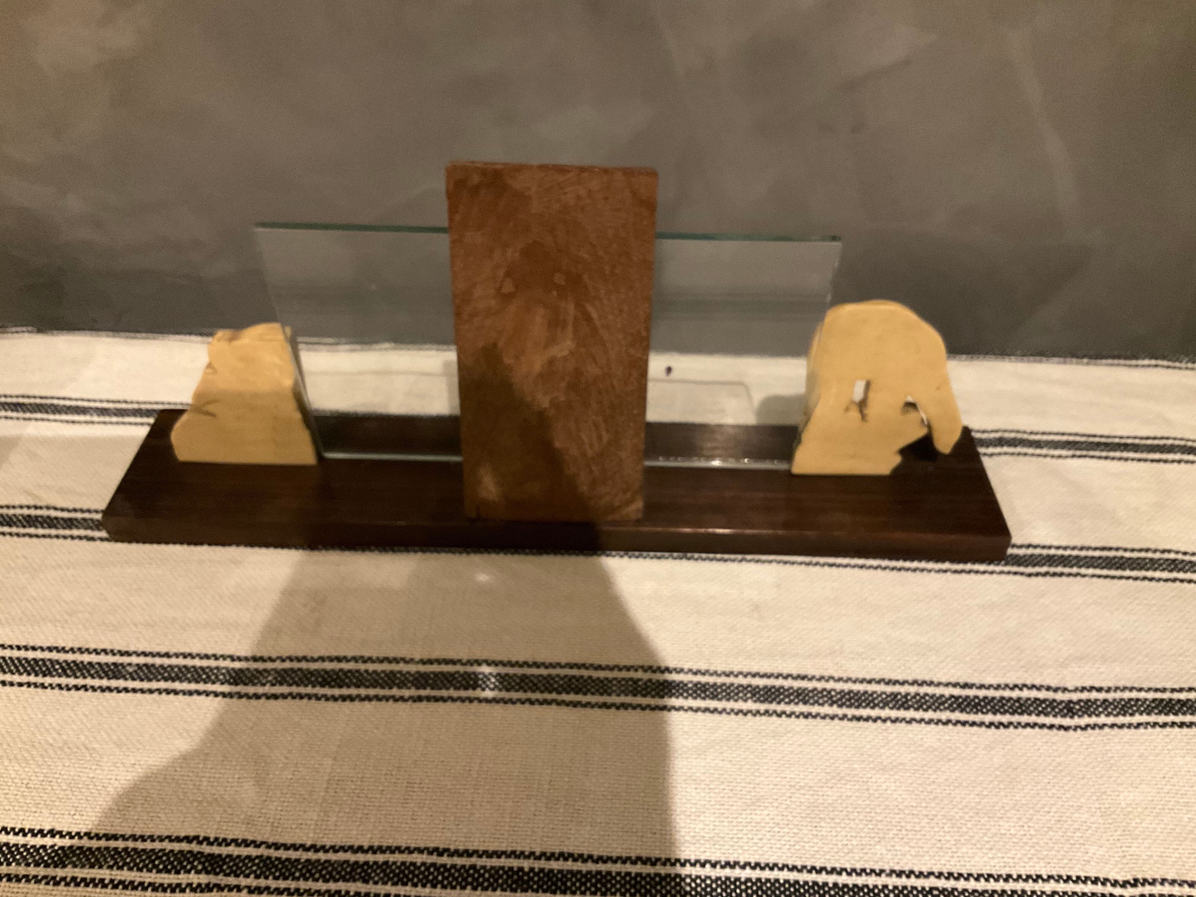 Bear and wood photo frame