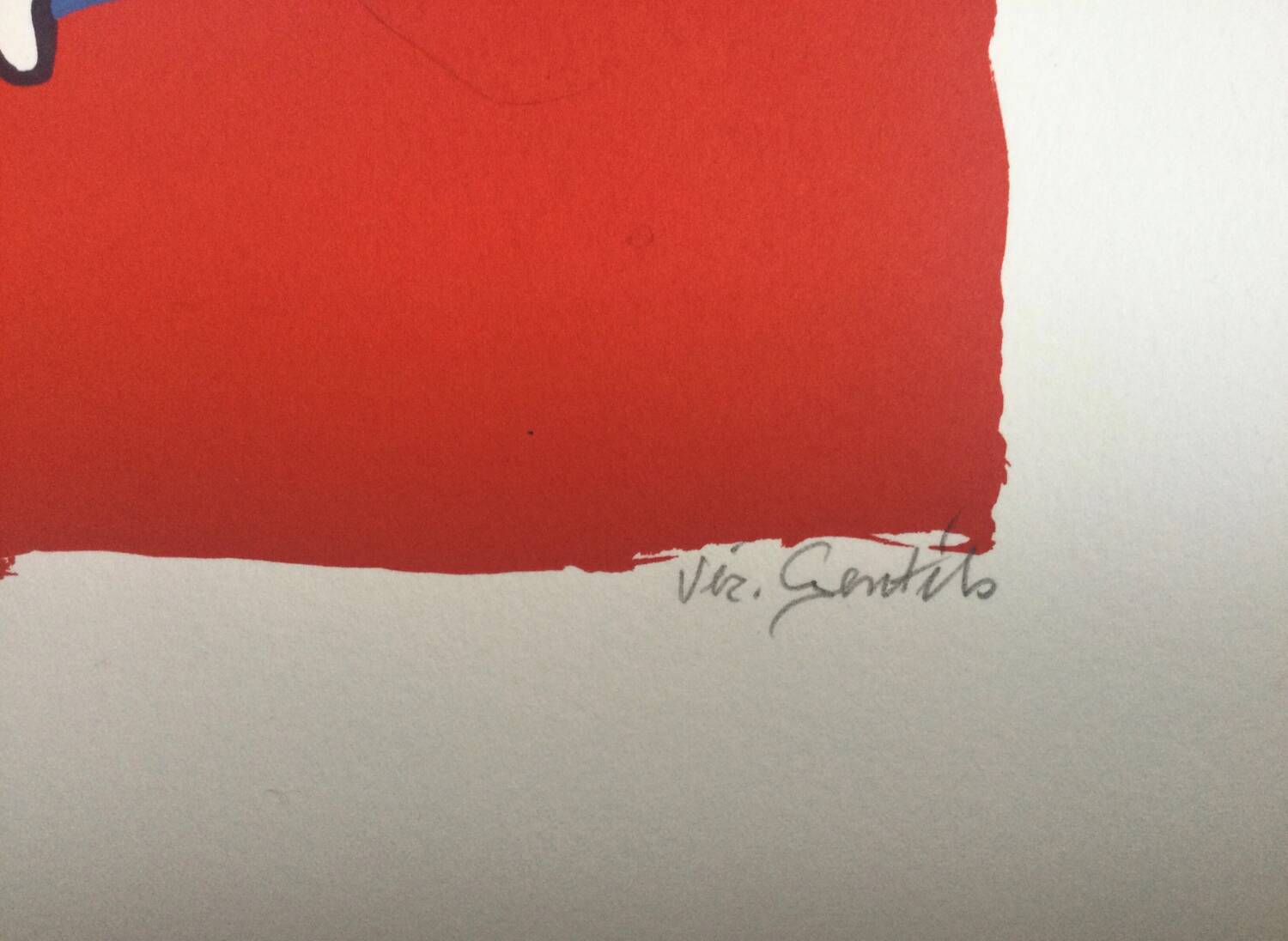 Surrealist composition. Lithograph by Vic GENTILS 1919-1997.