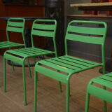 Stackable metal garden chairs