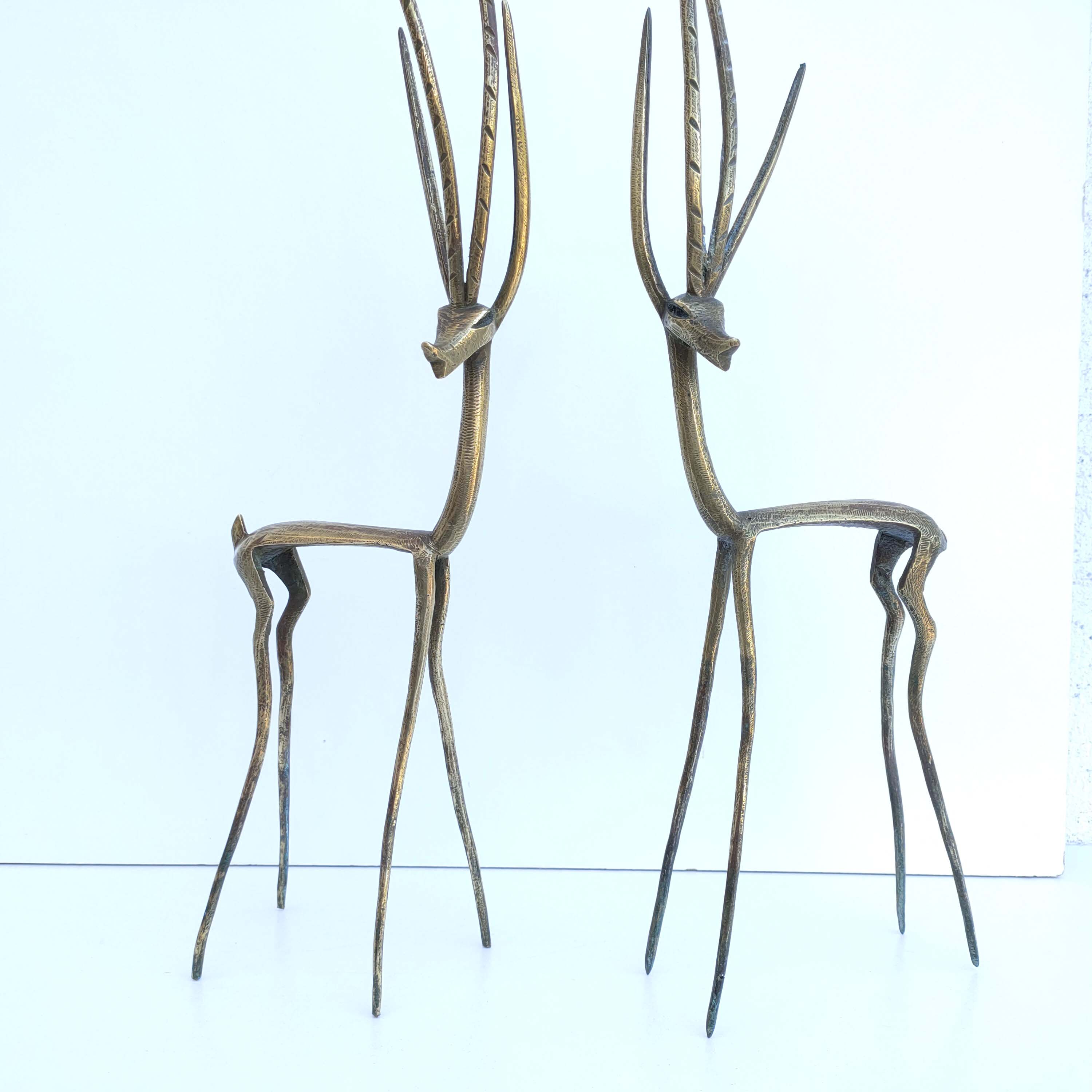 Brass gazelle antelopes