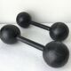 Pair of cast iron weights