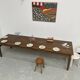 Table de ferme "Dark Brown" en chêne massif 300 X 90 cm