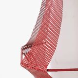 Vintage 70's pendant lamp metal and glass italian design