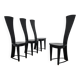 Rare ensemble de quatre chaises de salle à manger à dossier haut, Italie, années 1990