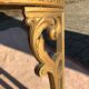 Console demi lune bois doré