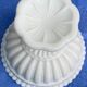 Candy cup in old white opaline, pearl pattern