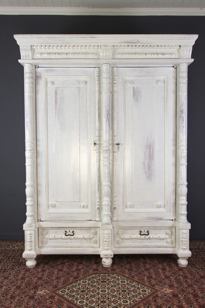 Solid pine 2-door armoire, ca. 1920s