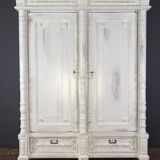 Armoire 2 portes en pin massif, vers les années 1920