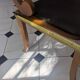 Fauteuil de bureau ancien style Directoire / Restauration en bois massif