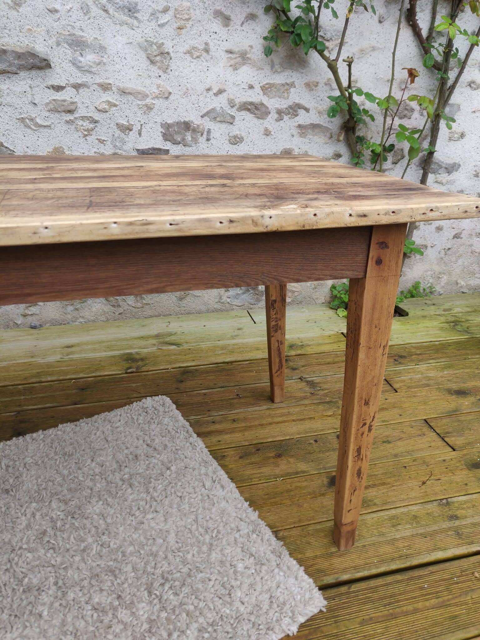 Table de ferme 191 cm x74 cm x 74,5 cm