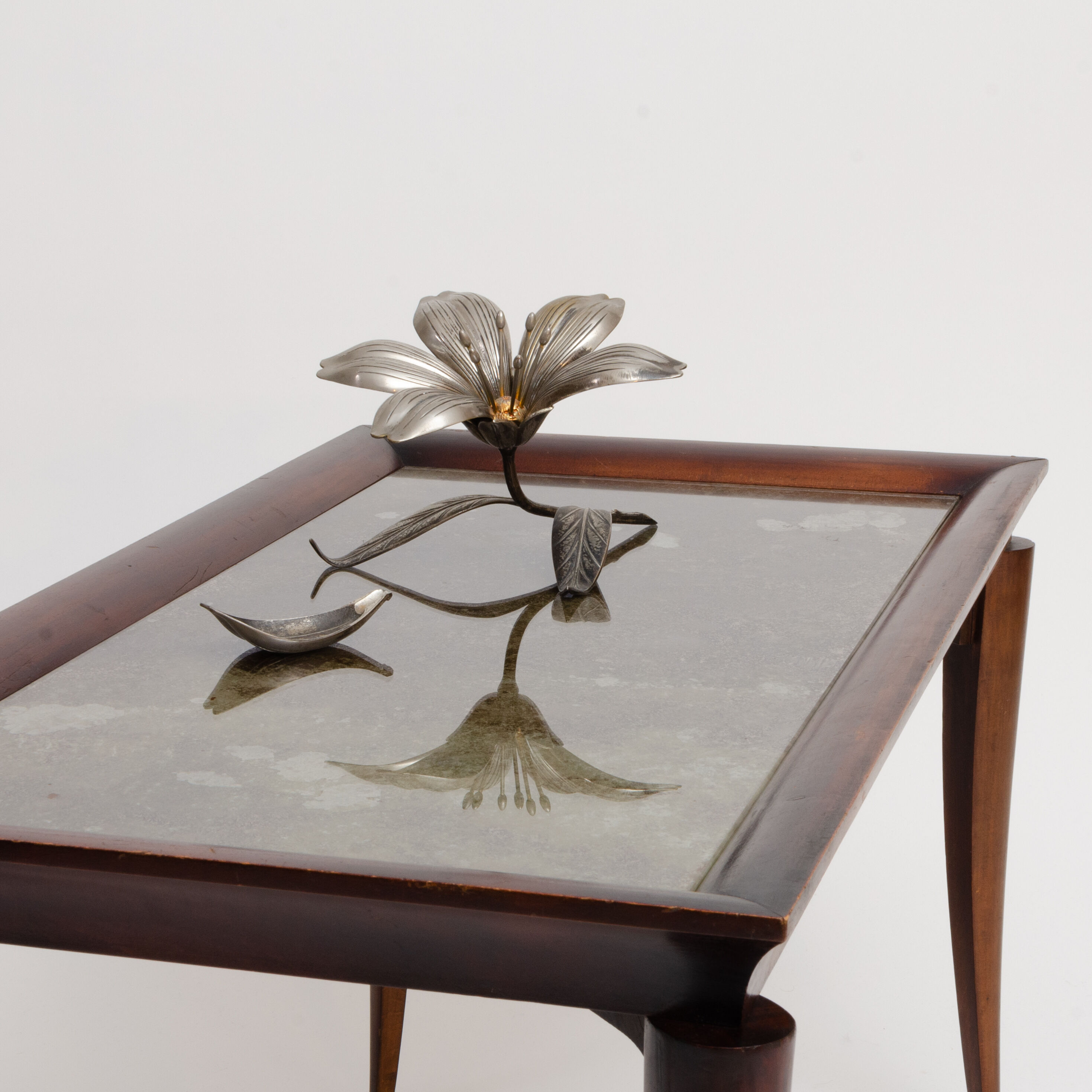 Art Deco mahogany coffee table by Baptistin Spade - France - circa 1930.