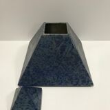 Pyramid-shaped ceramic covered box
