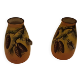 2 vases céramique Vallauris signees Tess