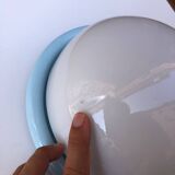 Wall or ceiling light in metal and glass