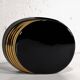 Black and gold ceramic vase - japanese design