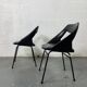Paire de fauteuils Louis Paolozzi noir