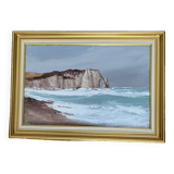 Painting: oil on canvas the cliffs of Etretat