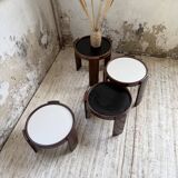 Nido 780 G stackable coffee tables. Frattini for Cassina