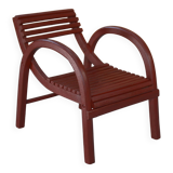 BAUMANN 1930s theatre red bentwood children's chair
