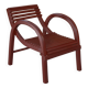 BAUMANN 1930s theatre red bentwood children's chair