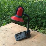 Vintage 1970s red bedside/desk lamp