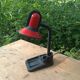 Vintage 1970s red bedside/desk lamp
