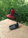 Lampe chevet bureau rouge vintage années 70