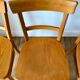 set of 4 Thonet bistro chairs in curved wood honey Mid-Century 50s