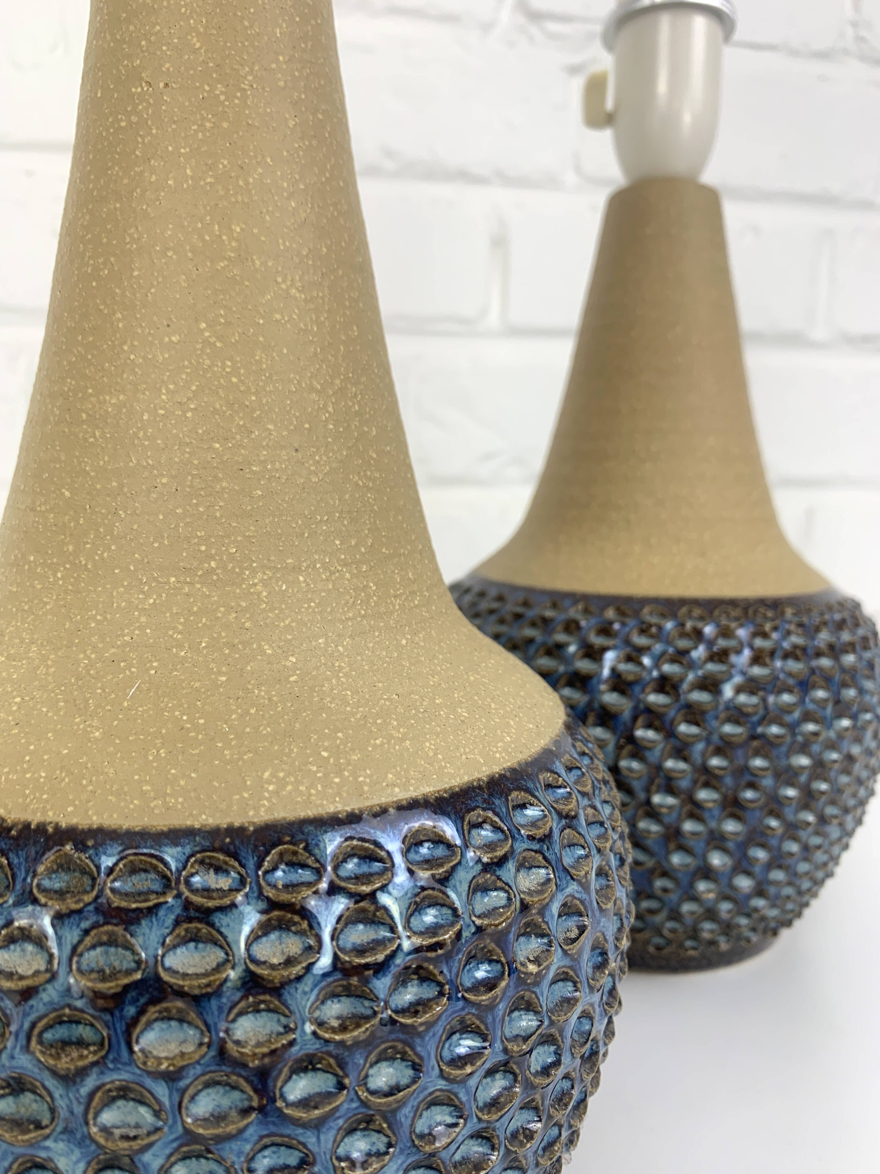Pair of Einar Johansen ceramic table lamps, Soholm, Denmark, 1960s